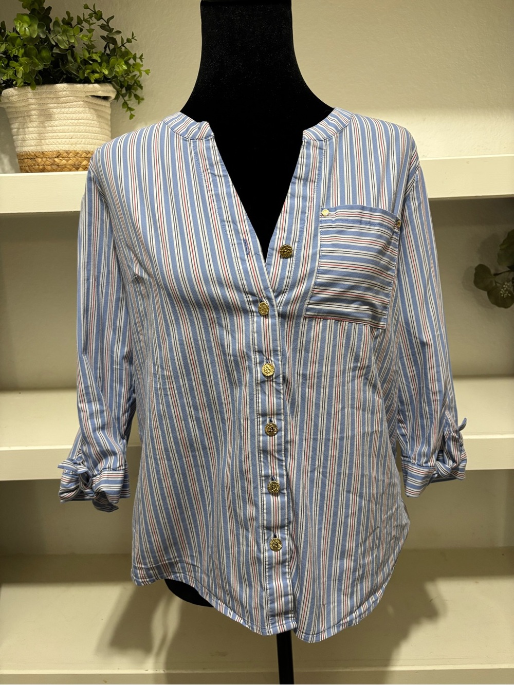 Anne Klein 3/4 sleeve blouse